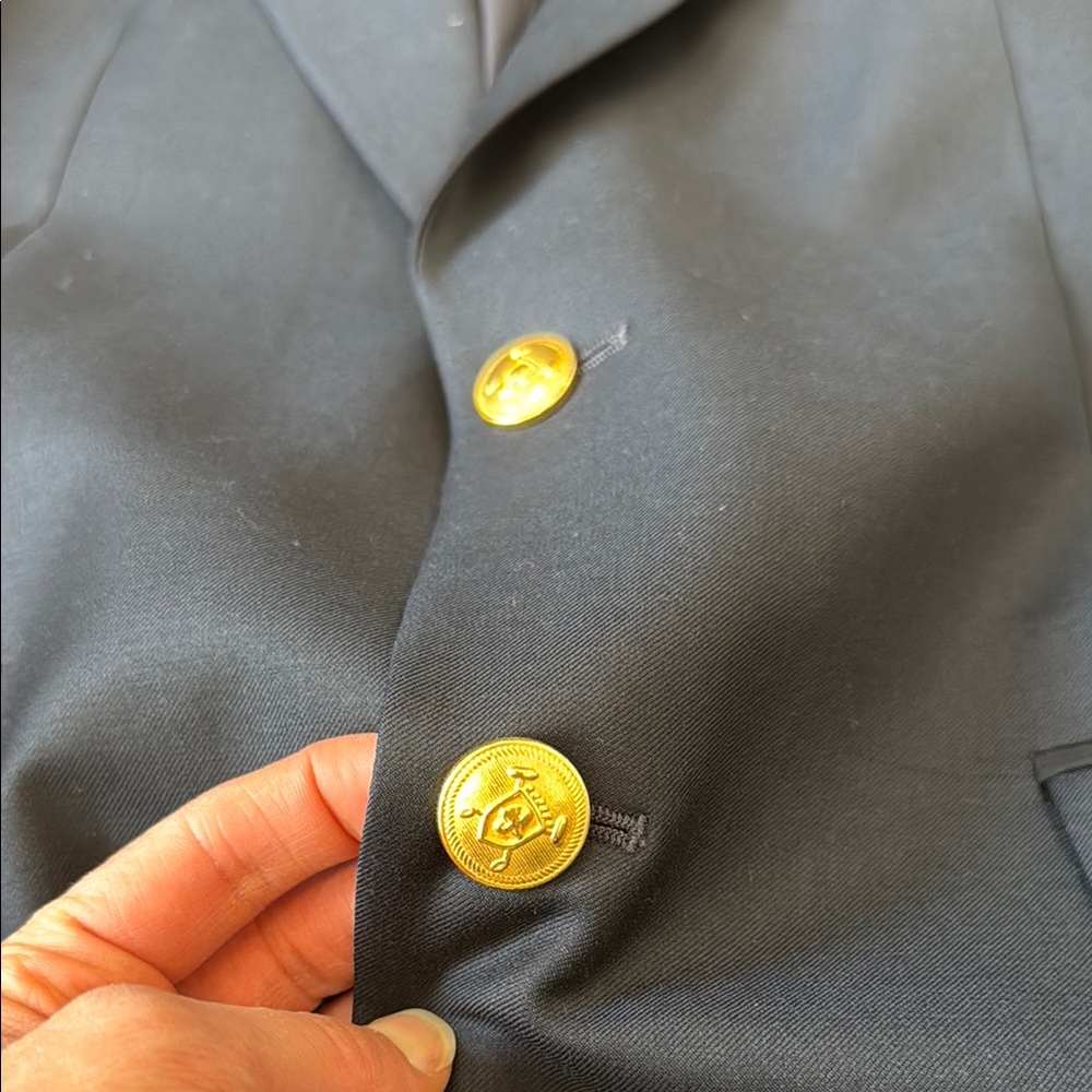 Classic Ralph Lauren Navy Blue Blazer with Gold Buttons - Picture 4 of 16